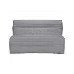 Banquette bz joe - tissu gris clair - 3 places - l 143 x p 97 cm - couchage 140 x 190 cm Banquette bz joe - tissu gris clair - 3 places - l 143 x p 97 cm - couchage 140 x 190 cm
