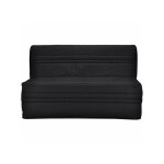 Banquette bz joe - tissu noir - 3 places - l 143 x p 97 cm - made in france