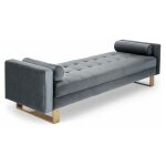 Paris prix - banquette capitonn�e velours 'qena' 160cm argent
