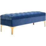 Mh - banquette capitonne valles bleu roi