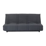 Banquette clic clac 3 places - tissu noir - style contemporain - l 193 x p 92 cm