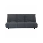 Sans marque - banquette clic clac 3 places - anthracite - style contemporain - l 193 x p 92 cm - lena ...