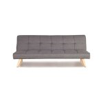 Banquette clic clac 3 places gris - siljan