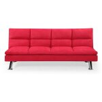 Designetsamaison - banquette clic clac 3 places rouge - vanan Designetsamaison - banquette clic clac 3 places rouge - vanan