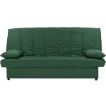 Banquette clic clac 3 places - tissu 100% coton vert - 190 x 92 cm - mila - aucune
