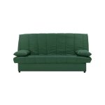 Sans marque - banquette clic clac 3 places - tissu 100% coton vert - style contemporain - l 190 x p92 ...