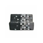 Banquette - lit bz - joe - tissu gris et noir - 2 places - l143 x p97 x h89cm - matelas 9cm