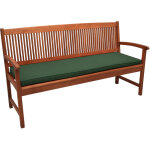 Banquette loft bk - coussin pour banc de jardin vert fonc�, 120x48x5 cm - beautissu