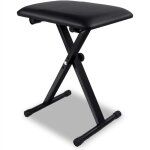 Ensoleille - banquette piano réglable style - x banc de piano noir hauteur ajustable pu acier Ensoleille - banquette piano réglable style - x banc de piano noir hauteur ajustable pu acier