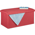 Relaxdays - banquette, rangement, effet lin, rembourré, entrée, chambre à coucher, coffre hlp 38x76, ... Relaxdays - banquette, rangement, effet lin, rembourré, entrée, chambre à coucher, coffre hlp 38x76, ...