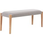 Banquette rectangulaire de couloir rtro avec assise rembourre gris clair elyria