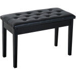 Banquette tabouret sige pour piano avec coffre de rangement pied bois caoutchouc assise capitonne revtement ...