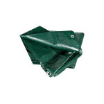 Banyo - b�che couvre - bois 240g / m� avec bord et oeillets, 1, 50 x 6m verte