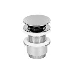 Banyo - bonde klicker / fixe plaque chrome, diam. 63 mm, l 30 - 45 mm, sans trop - plein
