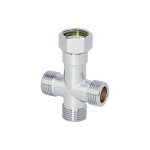 Raccord en croix in�gal dn10 (3 / 8') chrom� laiton