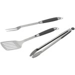 Set d'ustensiles de barbecue inox 44cm avec poigne silicone barbecook