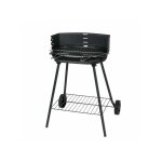 Barbecue � charbon de bois ath�nes en fonte ? cuve durable 52 x 37, 5 cm ? grille acier chrom� 50, 5 ...