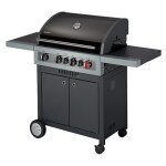 Enders - barbecue boston black 4 k turbo - 4 brleurs dont 1 turbo zone - 1 brleur arrire infrarouge ...