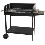 Barbecue  charbon de bois  double grilles noir 106x52x92 cm