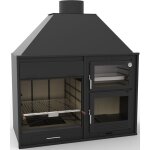 Fm - barbecue charbon bois fusion 160 avec four