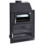 Fm calefaccion - barbecue charbon bois avec four et portes fm bh - 180 hp  encastrer
