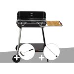 Barbecue charbon florence + brosse en t + kit tournebroche - somagic