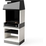 Barbecue fixe pour bois et charbon modèle kitaway otte (gris / blanc - 84 x 63 x 206 cm) ref: t00170 ... Barbecue fixe pour bois et charbon modèle kitaway otte (gris / blanc - 84 x 63 x 206 cm) ref: t00170 ...