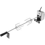 Barbecue lectrique set de brochettes pour grill 107cm bbq tourne broche en acier inoxydable avec electrique ...