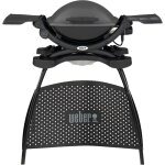 Barbecue �lectrique weber - q1400 - gris anthracite - avec stand