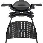 Barbecue lectrique weber - q1400 - gris anthracite - avec stand