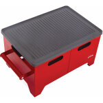 Barbecue  l'thanol 1. 2l en acier rouge