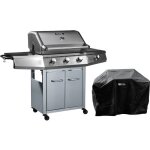Habitat et jardin ? barbecue � gaz 4 br�leurs 14kw ? plaque de cuisson en fonte ? surface de cuisson ...