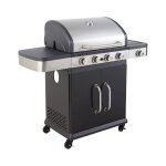 Cook'in garden - barbecue a gaz fidgi 4 - 4 brleurs + side - noir