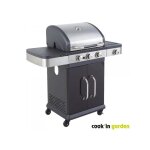 Cook'in garden - barbecue au gaz fidgi 3 avec thermomètre - 3 brûleurs + réchaud 11, 5kw Cook'in garden - barbecue au gaz fidgi 3 avec thermomètre - 3 brûleurs + réchaud 11, 5kw