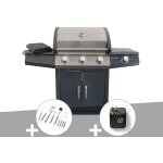 Barbecue � gaz soleto + malette 8 ustensiles + weber connect smart grilling hub - jardideco