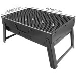Barbecue grill charbon de bois acier inoxydable - portable pliant barbecue grill barbecue bureau table ...