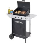 Barbecue en pierre de lave rocky xpert100l en acier avec grille d'allumage e'lectrique pie'zo