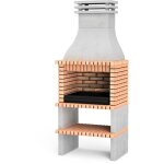 Movelar - barbecue préfabriqué à bois et charbon de bois en béton réfractaire modèle albufeira (gris, ... Movelar - barbecue préfabriqué à bois et charbon de bois en béton réfractaire modèle albufeira (gris, ...