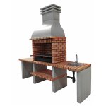 Movelar - barbecue préfabriqué à bois et charbon de bois en béton réfractaire modèle altea plus (gris, ... Movelar - barbecue préfabriqué à bois et charbon de bois en béton réfractaire modèle altea plus (gris, ...
