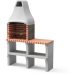 Movelar - barbecue prfabriqu  bois et charbon en bton rfractaire modle new iberia plus xl avec ...
