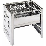 Barbecue, rchaud  bois de camping en acier inoxydable pliable et portable rchaud pole  bois compact ...