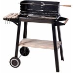 Barbecue charbon rectangulaire 54x34cm ? acier avec rev�tement poudre ? grille chrom�e 48, 5x28, 5cm ...