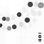 Barcelona led - guirlande lumineuse exterieur 24 boules 3 mtres usb - intrieur - gris, noir, blanc