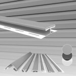 Hexim ? profil� de jonction en pvc - u 22x74mm ? longueur 201cm ? r�sistant aux uv et intemp�ries ? alternativ ...