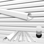 Hexim ? bardage pvc - u anthracite gris blanc 201 cm ? dimensions 27 x 80 mm ? �paisseur 0, 9 mm ? r�sistant ...