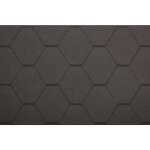 Timbela - bardeaux bitumineux hexagonal rock, couleur noir - bitume toiture 3 m2 h - black
