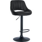 Tabouret de bar milet en similicuir noir noir