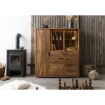 Bark 115 buffet en bois d'acacia - laqu� / naturel 140x40x150