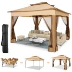 Barnum 3x3m tonnelle pliante de jardin impermable extrieure avec moustiquaire - pavillon anti - uv ...