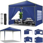 Barnum pliant 3 x 3 m, tente pliable avec 4 parois, impermable rglable anti - uv tonnelle avec sac, ...